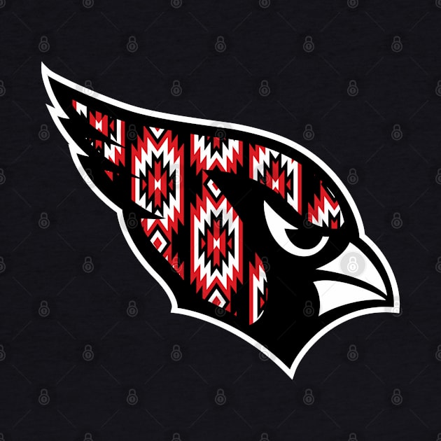 Native Pattern Dark Cardinals by LunaGFXD